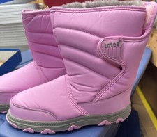Totes Big Girl Fur Lined Pink Snow Boots  Insulated  Waterproof  Size 5- NIB