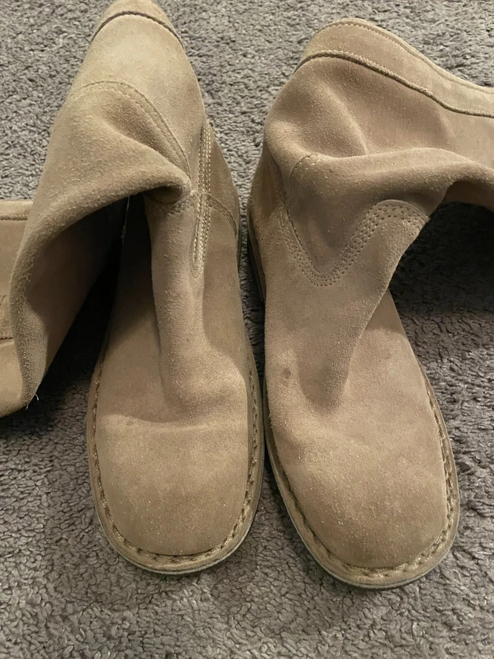 Botas de montar Kickers para mujer beige cuero tostado gamuza hasta la rodilla talla 6 Foto 3 de 4