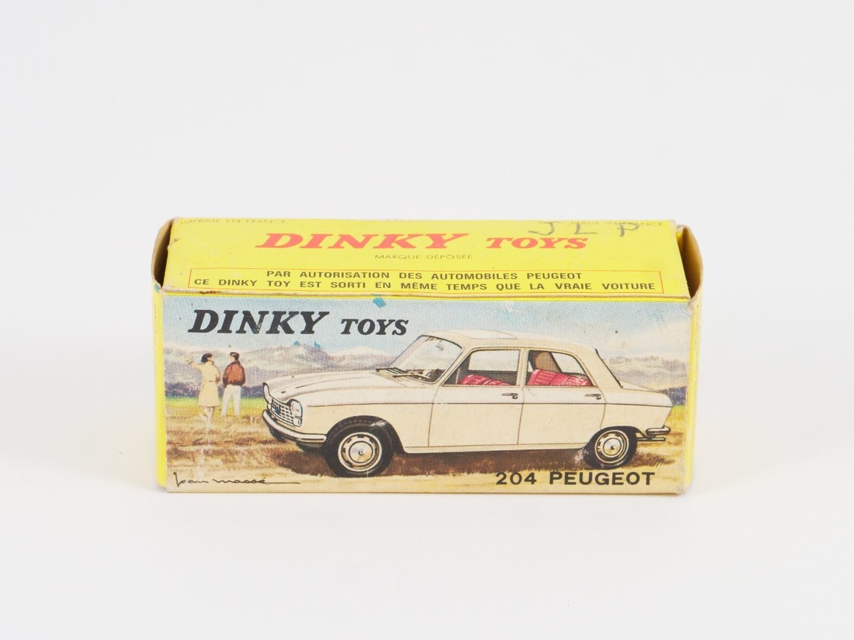 Dinky Toys N°510 Peugeot 204 1/43 – Crème – Boîte D'origine Avec Languette – Bon état