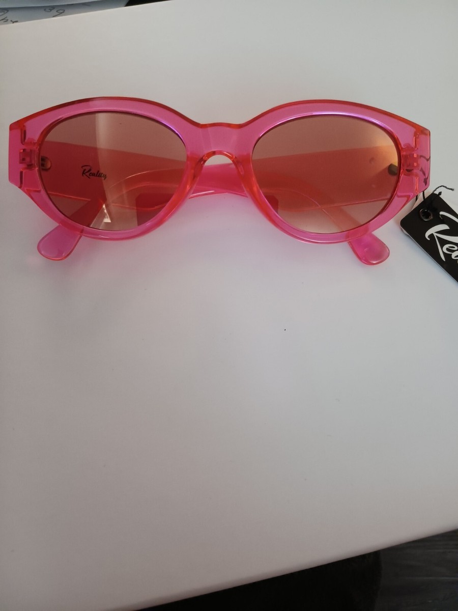 NWT women fashion pink acrylic etched sunglass Check Engraved Square Sunglasses​ in Pastel pink - Women  main image 3