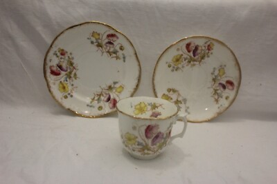 4290d schönes Royal Albert Crown China Tee Trio Mohnblumen um 1905-7