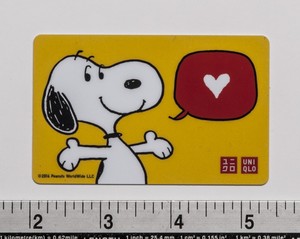 Used Snoopy Peanuts Uniqlo Graphic Gift Card Japan Limited No Balance Value G Ebay