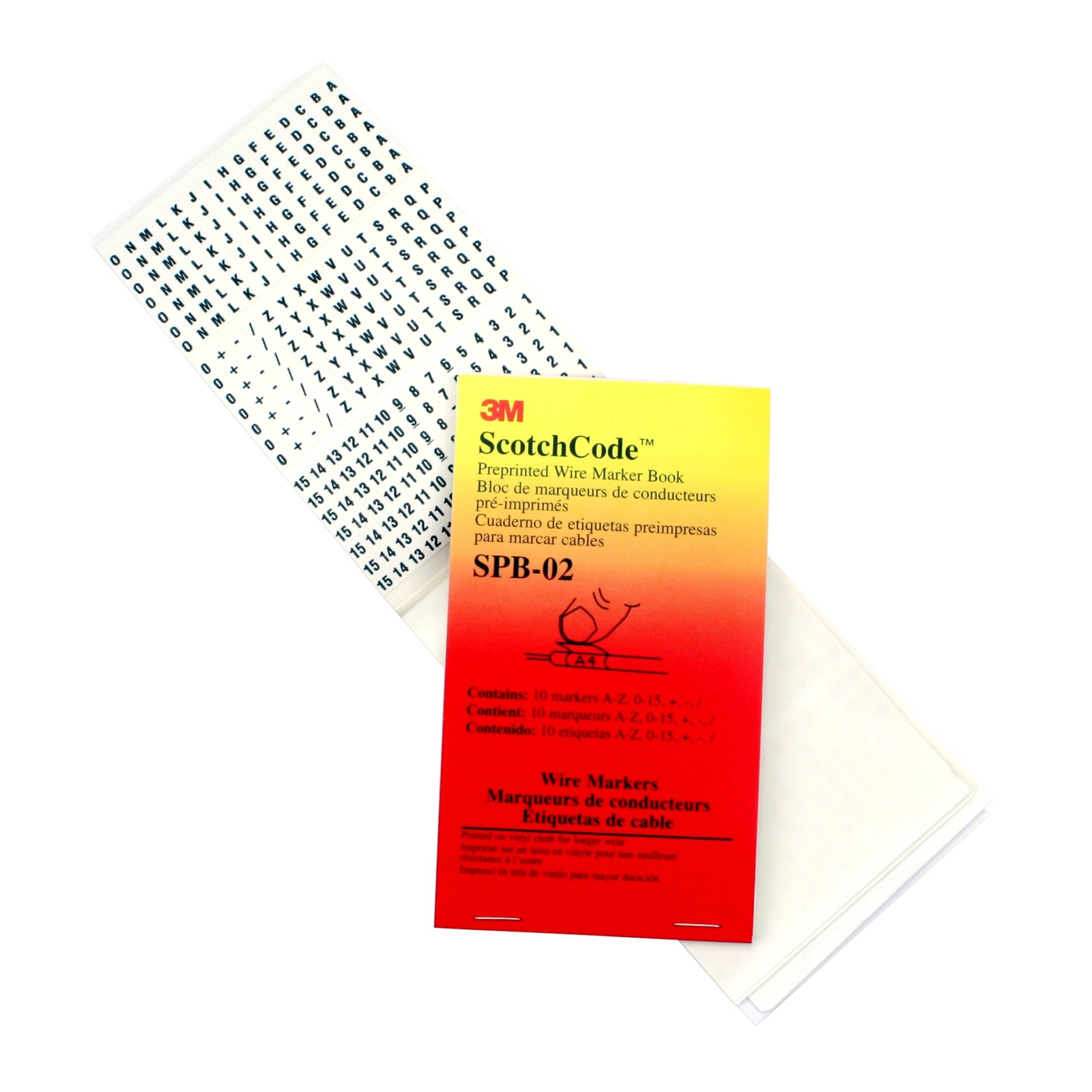 3M ScotchCode Pre-Printed Wire Marker Book SPB-05