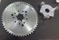 1" Hub 415 Chain CNC 50T Sprocket With Adapter 49cc-80cc  Motorized Bicycle
