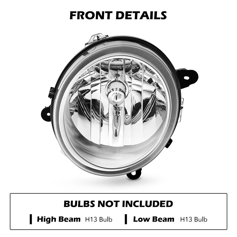 Conjunto de faros halógenos cromados faros izquierda derecha Jeep Patriot 2007-2017 Foto 2 de 4