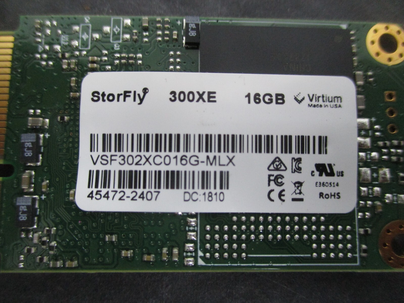 VIRTIUM VSF302XC016G-MLX STORFLY 300XE Industrial Slim SATA SSD 16GB | eBay