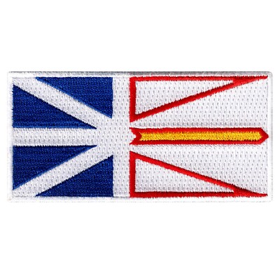 NEWFOUNDLAND FLAG embroidered iron-on PATCH CANADA EMBLEM Canadian Province NEW