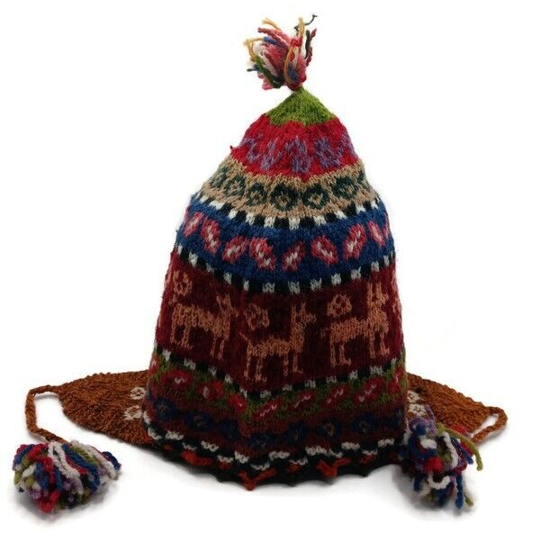 Chullo for Women Handmade Woven in Alpaca Wool Andean 