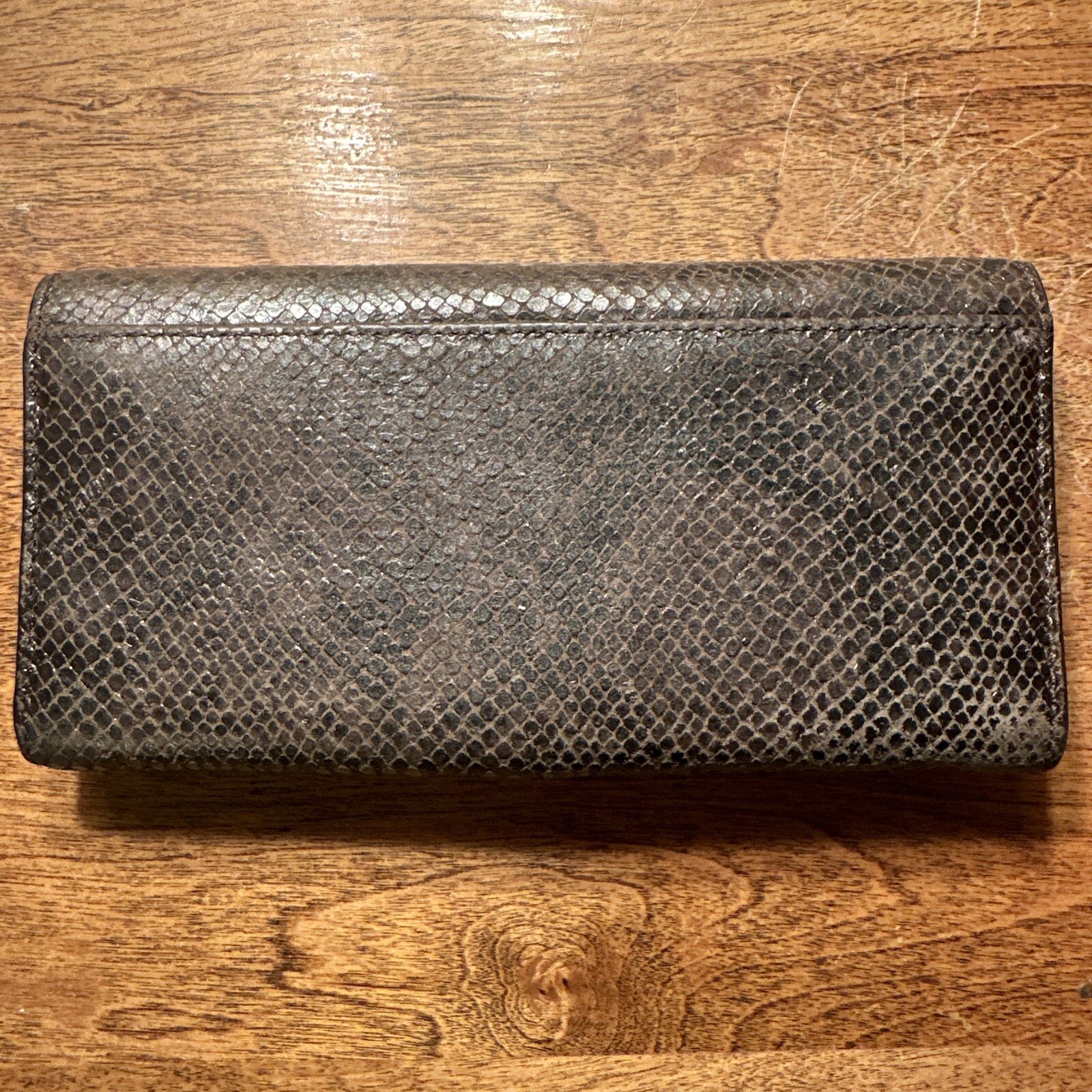 COACH KRISTINE EMBOSSED PYTHON LEATHER SLIM ENVEL… - image 3