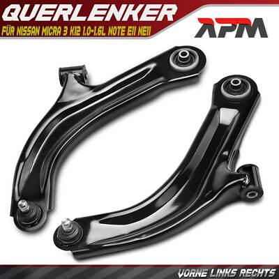 2x Querlenker Traggelenk Vorne L + R unten für Nissan Micra 3 K12 Note E11 NE11