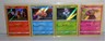 4 POKEMON DETECTIVE PIKACHU/Charmander,Majikarp,Morelull,Snubbull *Never Played*