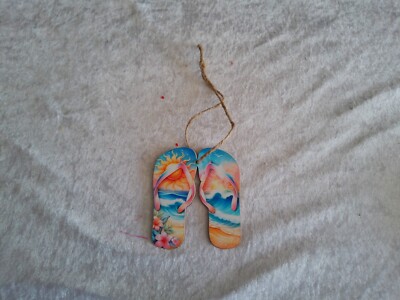 Deko-Anhänger/neu/FlipFlop/Zehentrenner/Holz (5)