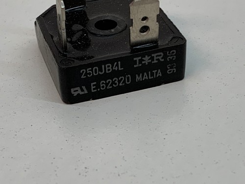 Puente rectificador monofásico de 4 ondas International Rectifier 250J4BL - Imagen 2 de 3