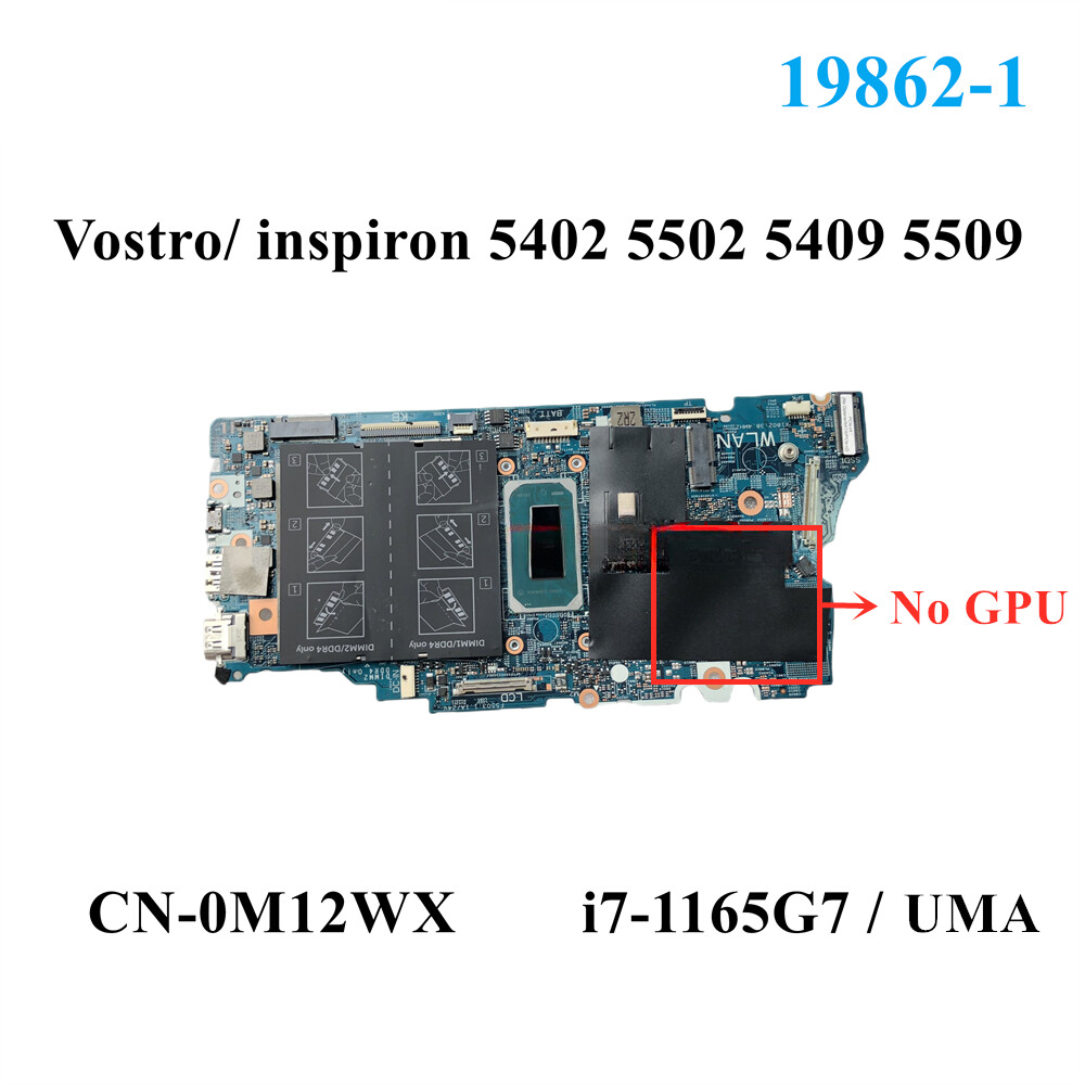 19862-1 i7-1165G7 FOR Dell Vostro 5502 5402 5409 5509 Motherboard