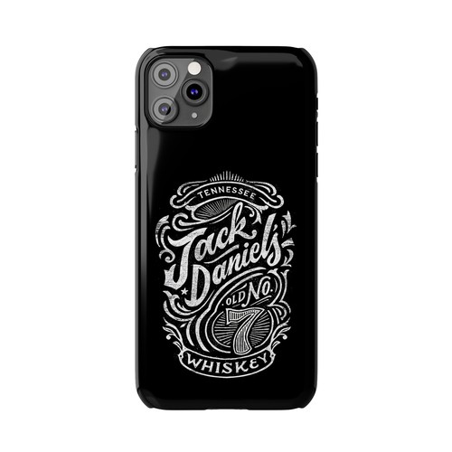 Black iPhone 15/14/13/12/11 Slim Case Jack Daniels Whiskey, Glossy - Picture 80 of 83