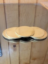 Brass Disk Circle Blanks 2-1/2" Diameter 1/8'' Thick 5 Pieces Disc Discs Disks