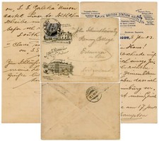 SCOTLAND 1903 LETTER ILLUSTRATED NORTH BRITISH STATION HOTEL + RANFURLY to SWISS