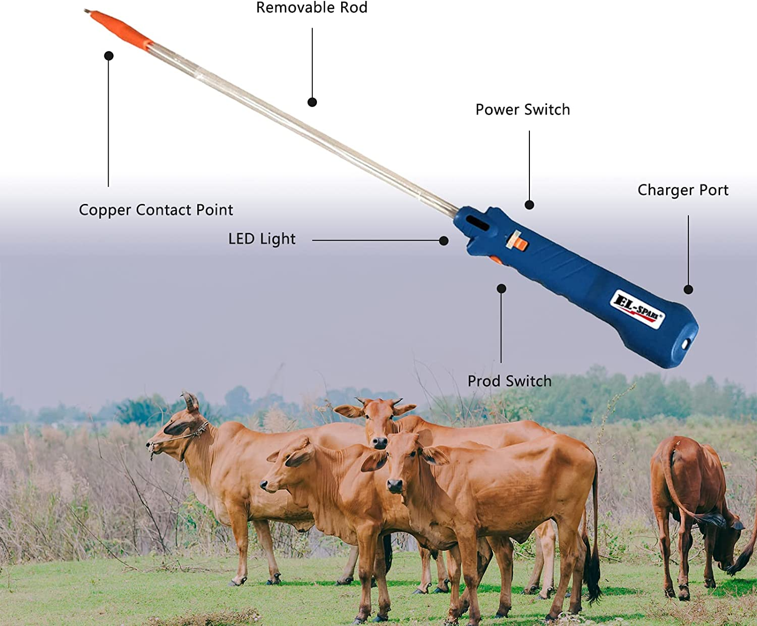 Cattle Prod, Hot Shot Cattle Prod for Dogs Electric Prod Livestock
