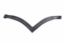 V-Shaped Leather Browband for Bridle 8mm Channel   16" Inch   Empty Design