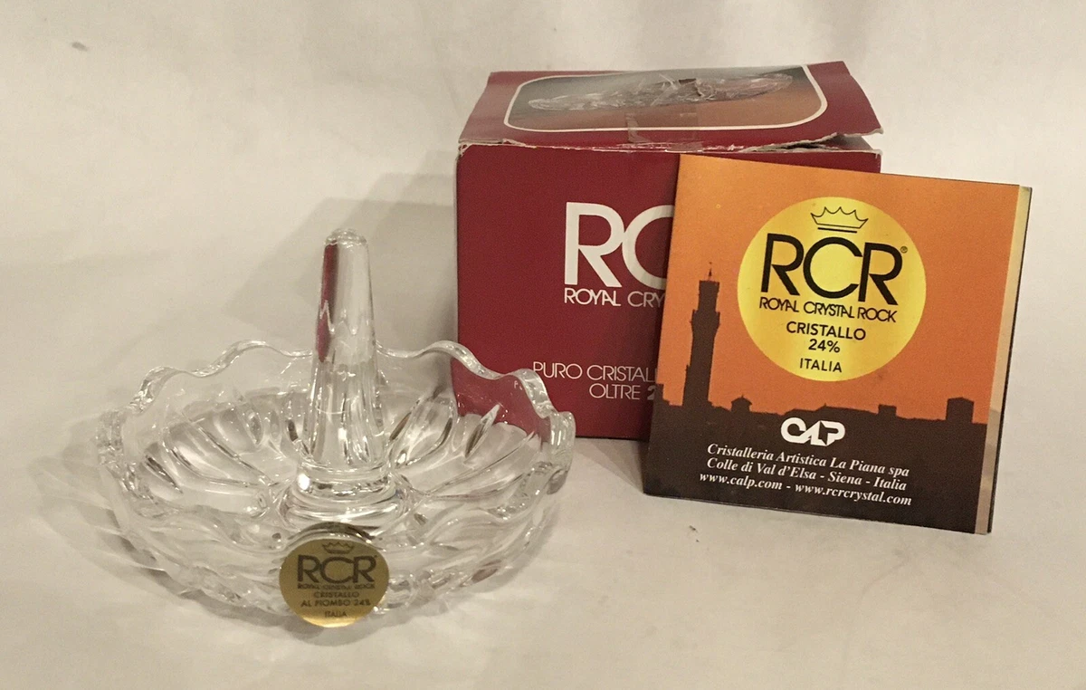 RCR Royal Rock Crystal Round Ring Holder 24 Cristallo Italy eBay