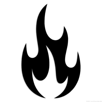 Fire Flame - Decal Sticker - Multiple Colors & Sizes - ebn6152