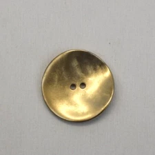 Full Metal Button With 2 Holes by Dill Buttons of America 40mm Dull Gold