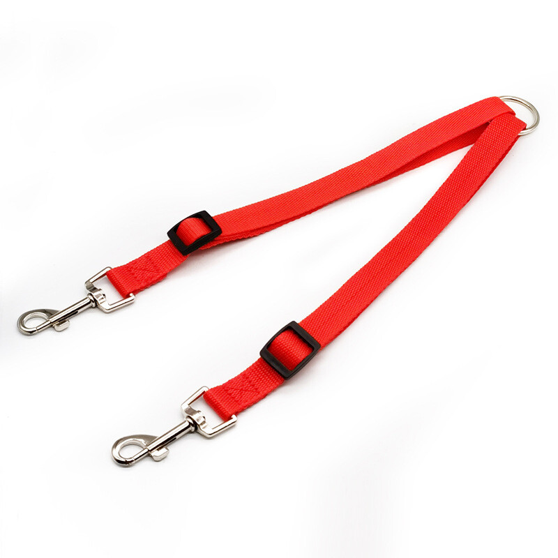 2 Way Dog Dual Leash Pet Lead Double Coupler Adjustable Walk Nylon