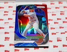 2020 Panini Prizm Prizms Red White and Blue #46 Sheldon Neuse