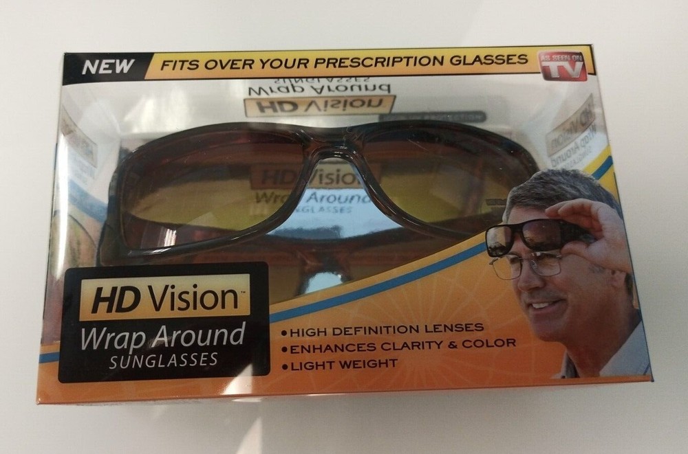 HD Visions Wrap Arounds Sunglasses UV 400 Tortoise- ASOTV