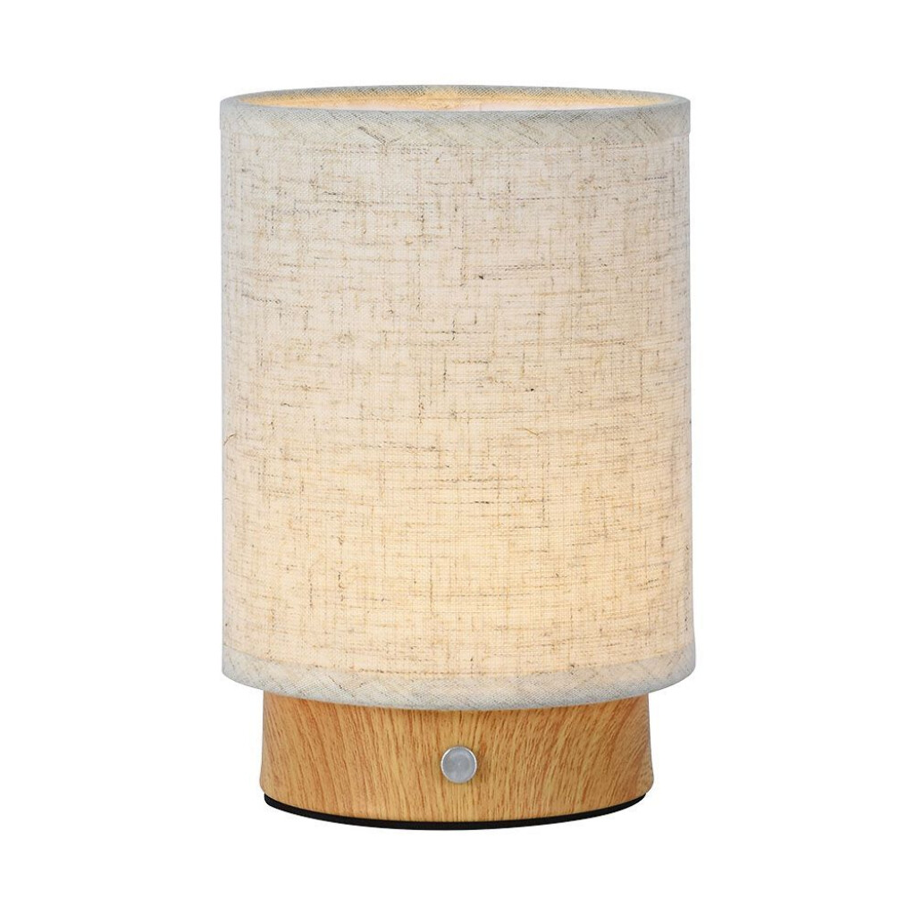 1 pz 3W LED Fabric Table Lamp 3000K Beige Body