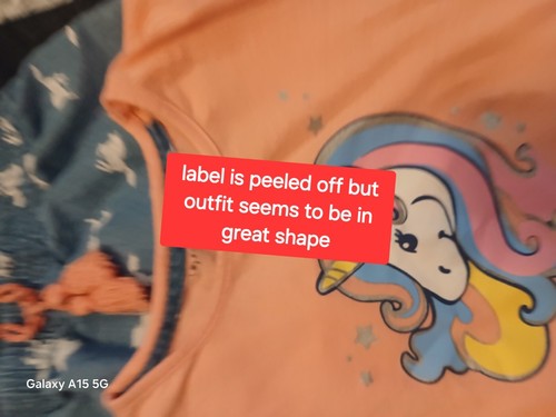 6x girls unicorn lot bath robe 3 blouses outfit 6 pieces mixed brands - Picture 10 of 10