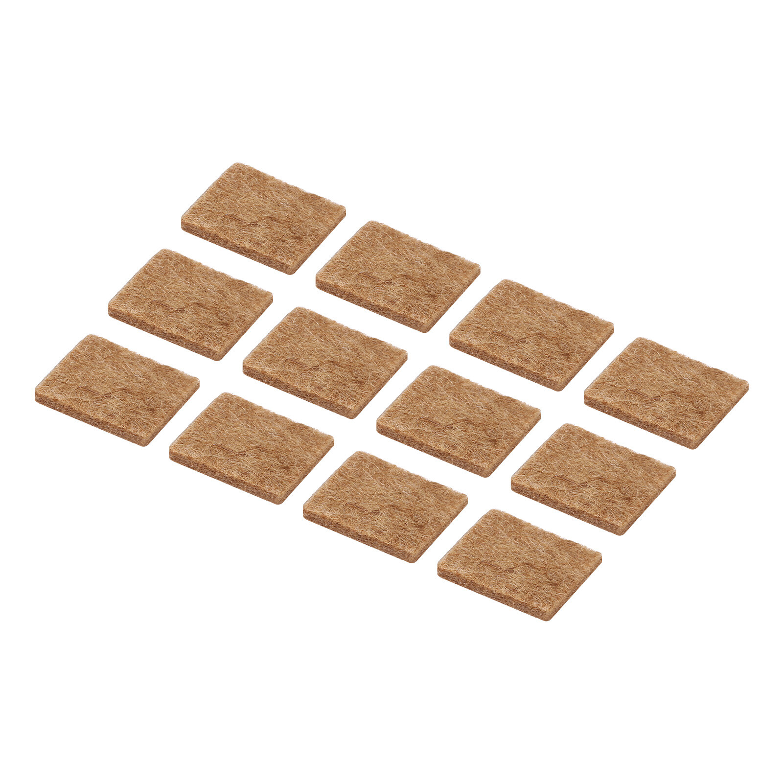 24pcs Felt Furniture Pads, 1.6 Inch Square Chair Leg Protectors, Khaki