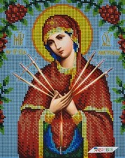 Beaded Embroidery Kit Mother of God DIY Craft Kit Bead Beadwork Icon a4r 101