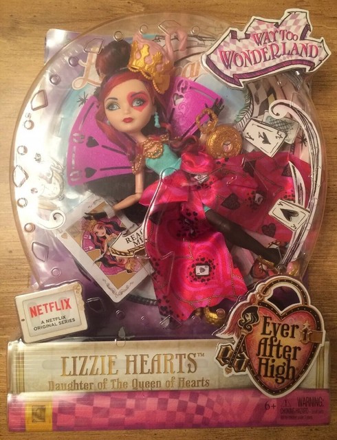 ever after high way too wonderland lizzie hearts doll