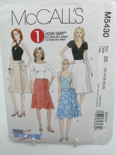 4 Misses Sewing Patterns Size 12-20 Dress Top Wraparound Skirt Uncut - Picture 2 of 7
