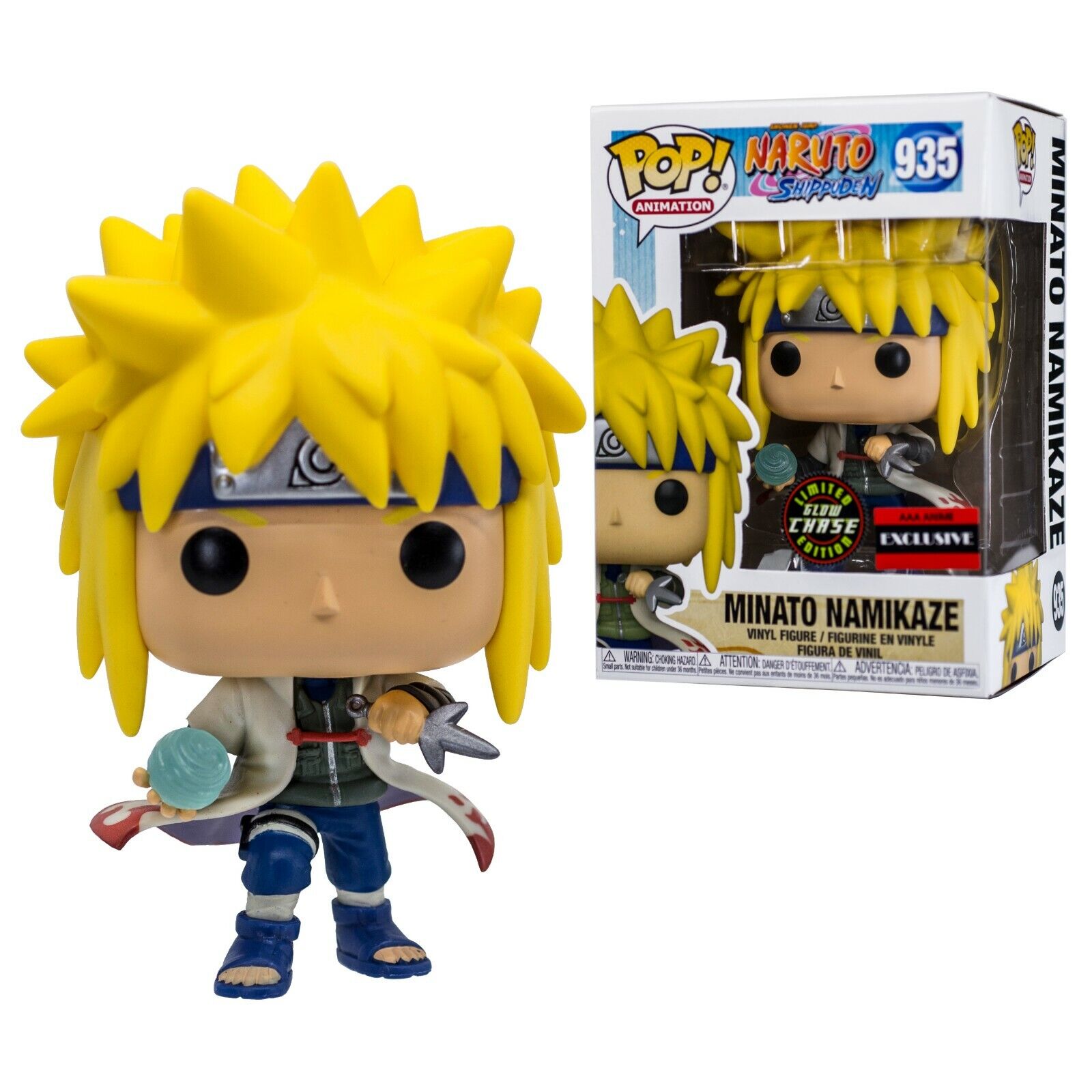  Funko Pop Naruto Shippuden Minato Namikaze w/Rasengan GITD  Chase Figure (AAA Anime Exclusive) : Toys & Games