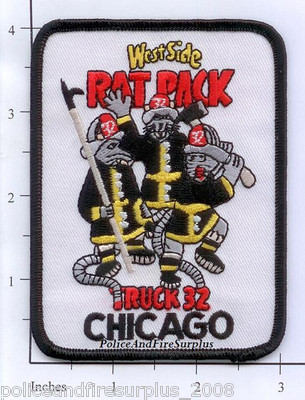 Illinois - Chicago Truck 32 IL Fire Dept Patch - Rat Pack | eBay