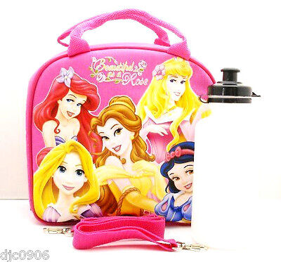 Princess Character Authentic Licensed Pink Lunch bag with Water Bottle