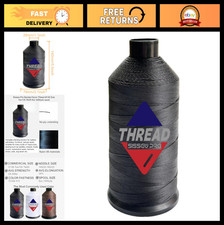 Heavy Duty 8oz Bonded Nylon Thread 138 for Sewing Machine - Strong Black Upholst