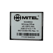 Mitel MiVoice Office 50006500 2GB Compact Flash Card 6.3.7.78 Software Level