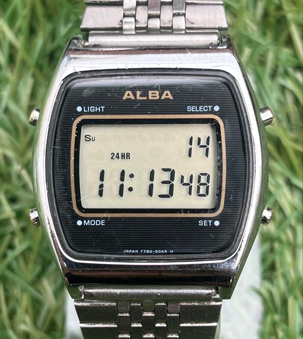 SEIKO ALBA Digital Used Men's Vintage Watch in Excellent Condition