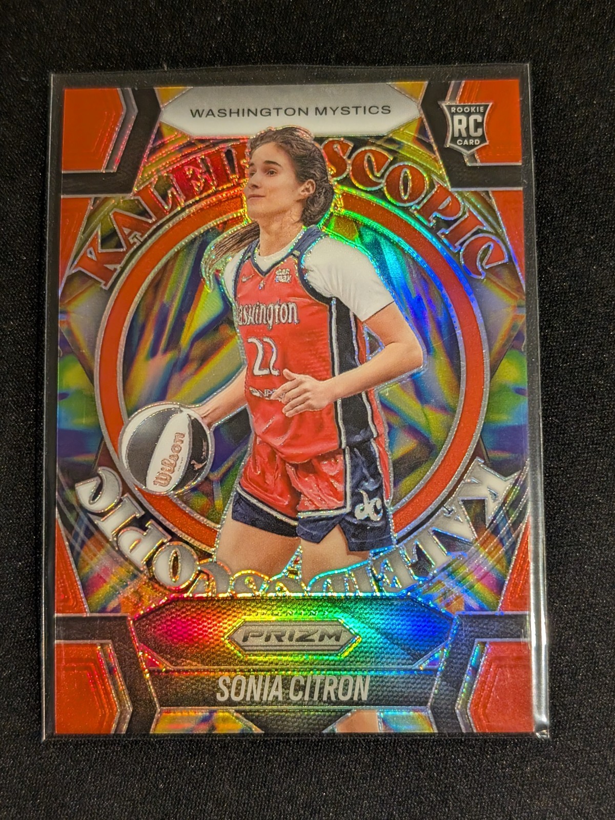 Sonia Citron Rookie RC 2025 Panini Prizm WNBA Kaleidoscope Red Prizm /99 Mystics