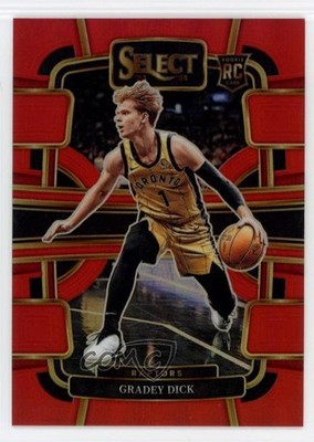 2023-24 Panini Select Concourse Red Prizm /199 Gradey Dick #90 Rookie RC 1uw6