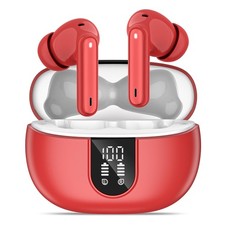 Wireless Earbuds Bluetooth 5.3 Headphones 40H Playtime Noise Canceling Red
