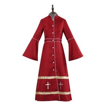Ausgestellte &Auml;rmel Kost&uuml;m Gewand Mittelalter Stil mit Frontkn&ouml;pfen Gothic Borte f&uuml;r