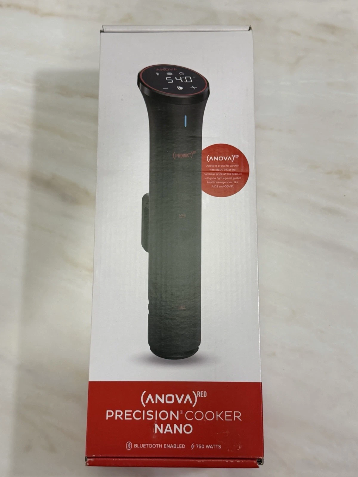 Anova Culinary Precision Cooker Nano Bluetooth Enabled 750 Watts Red NEW SEALED