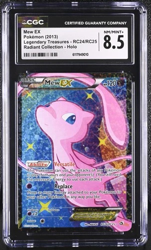 CGC 8.5 Mew EX Legendary Treasures RC24/RC25 Radiant (Collection) Pokemon Card