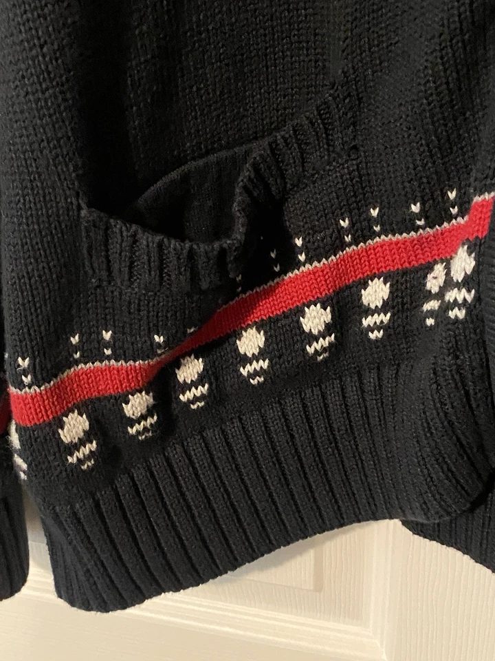 Chaps Mujer Fair Isle Negro Rojo y Blanco Cremallera Suéter Talla Grande XXL Foto 4 de 4