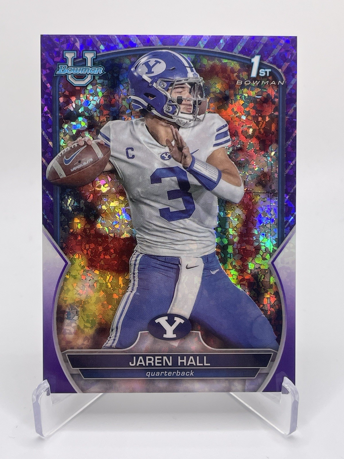 2022 Bowman U Chrome Purple Mini-Diamond Refractor /399 Jaren Hall #85