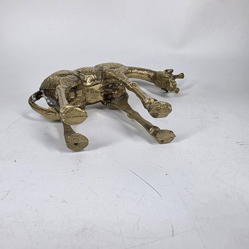 Leonard Silver Mfg Co Vintage Solid Brass Mother & Baby Giraffe Statue Figur. - Bild 12 von 12